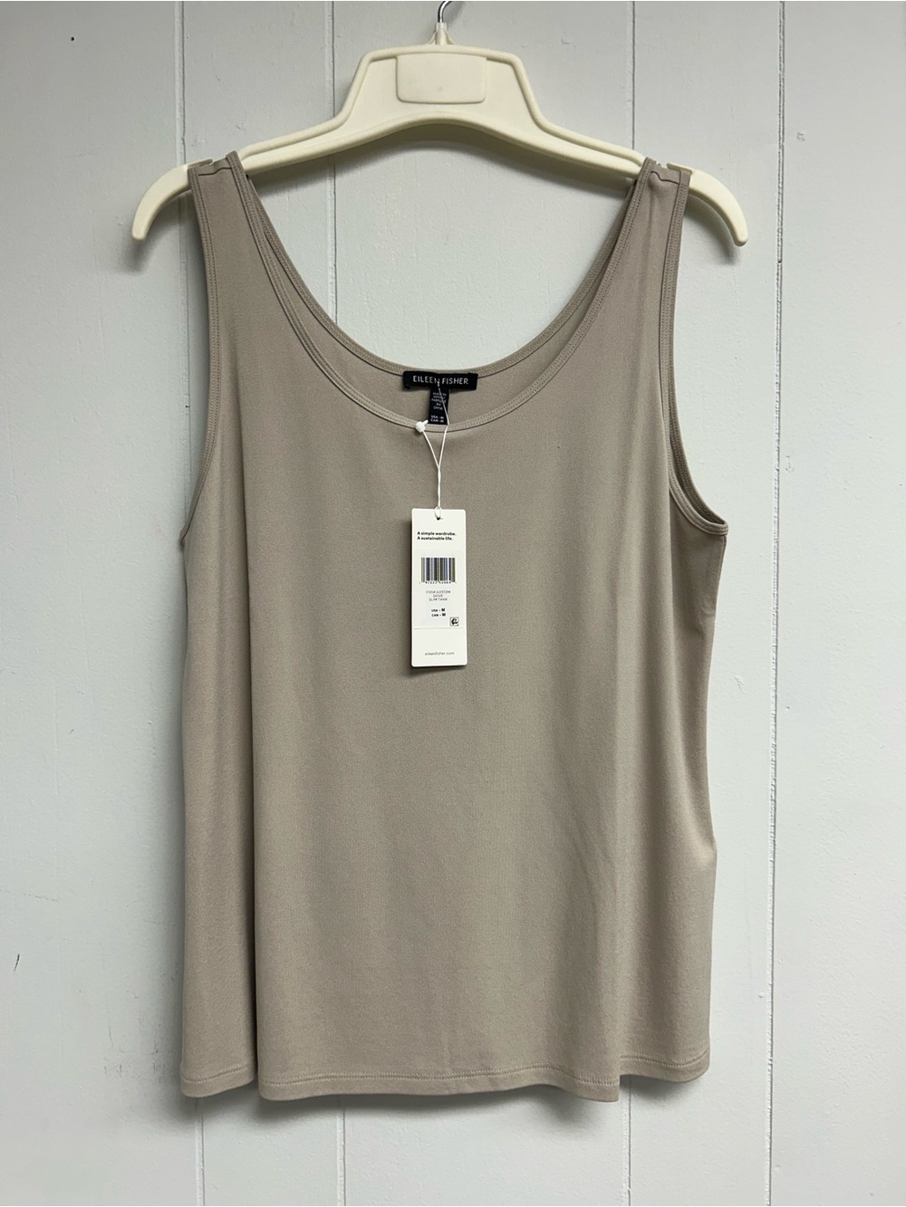 Eileen Fisher Taupe Scoop Neck Tank